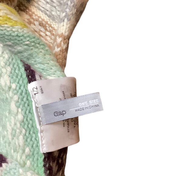 Gap Fair Isle Lambswool Blend Infinity Scarf Colorful Multicolor - Picture 3 of 6